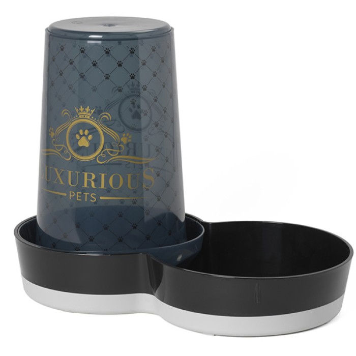Автогодівниця та автопоїлка для собак Moderna Tasty Jumbo Luxurious Pets, 2 в 1, пластик, 3.79 л